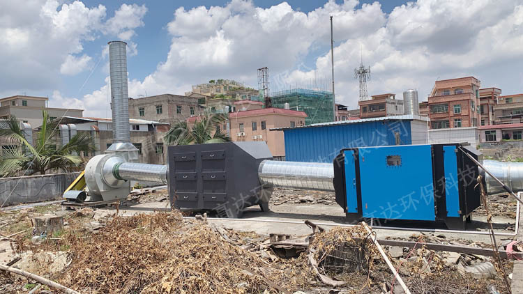 東莞市1套20000風(fēng)量印刷廢氣處理工程